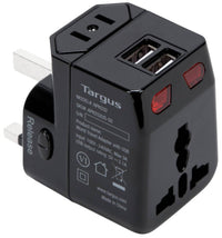 World Travel Power Adapter with Dual USB Charging Ports