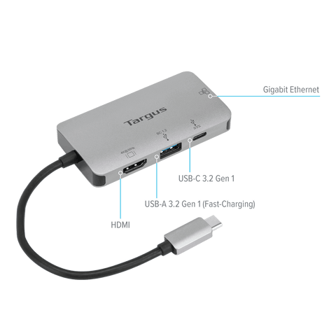 USB-C DP Alt Mode Single Video 4K HDMI Docking Station with 100W PD Pass-Thru hidden