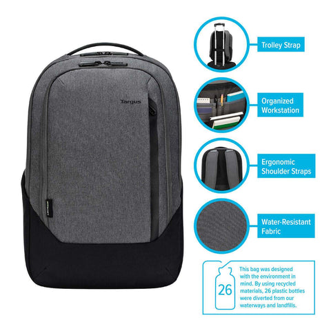 15.6" Cypress Hero Backpack with EcoSmart® (Light Gray) hidden